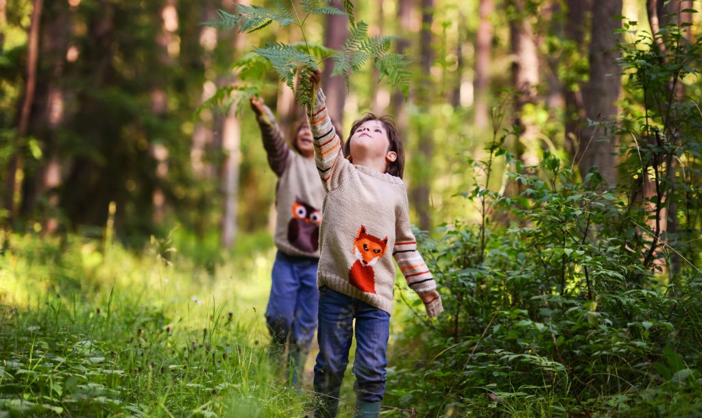 bambini nel bosco